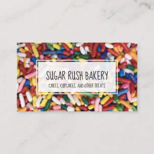 Sprinkles Cupcake Cake Bakery Sugar Business Card
