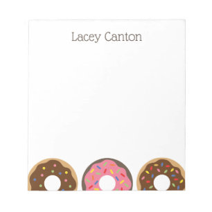 Sprinkles Donuts Custom Personalized Notepad