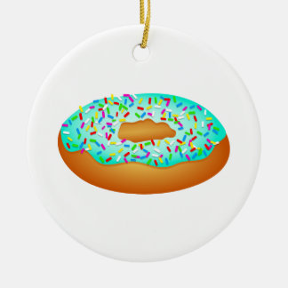 Sprinkles Doughnut Ceramic Tree Decoration