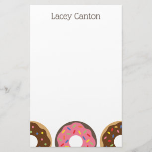 Sprinkles Doughnuts Custom Personalised Stationery