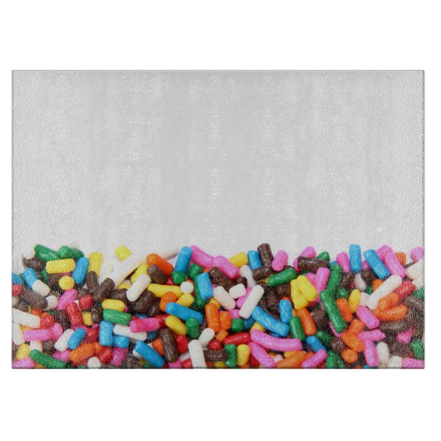 Sprinkles Glass Cutting Board (Front)