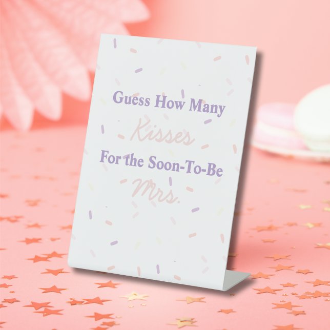 Sprinkles Guess How Many Kisses Game Pedestal Sign (Sprinkles Guess How Many Kisses Game Pedestal Sign)