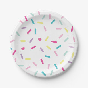 Sprinkles Ice Cream and Cake Birthday Paper Plate