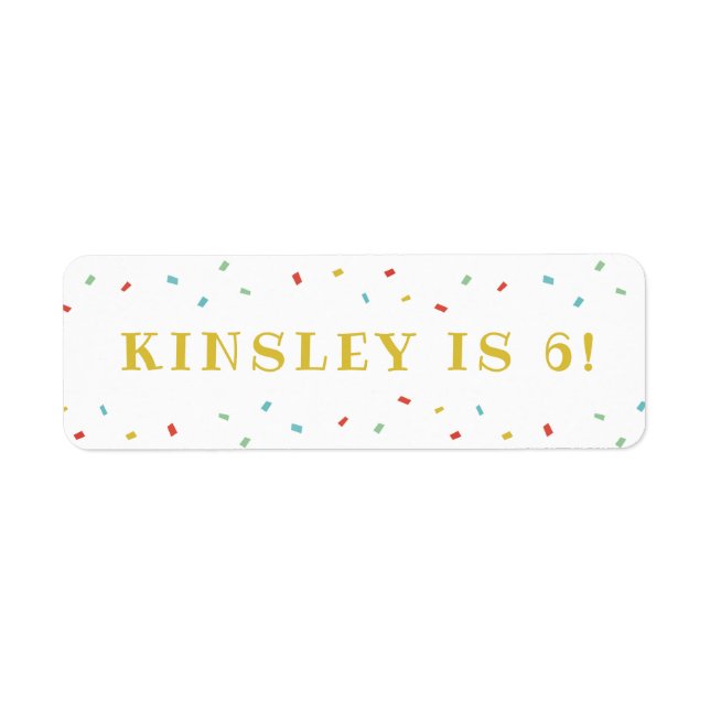 Sprinkles kids Birthday label sticker (Front)