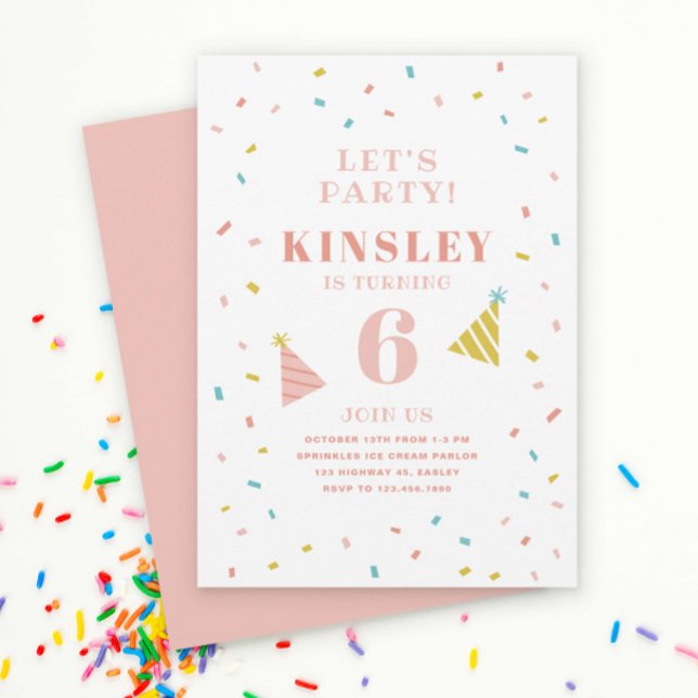 Sprinkles kids birthday party invitation (Creator Uploaded)