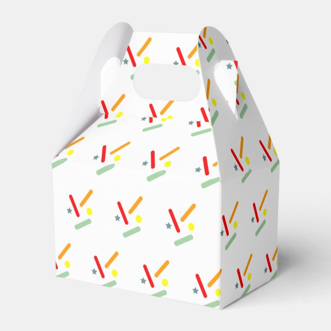 Sprinkles Mix Confetti Stars Colourful Rainbow Favour Box (Front Side)