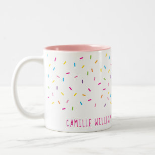SPRINKLES modern cute patterned colourful fun part Two-Tone Coffee Mug