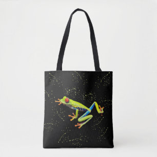 Sprinkles Red Eyed Painted Tree Frog Tote Bag