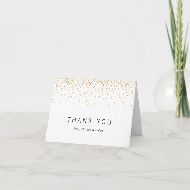 Sprinkles Thank You Card (Front)