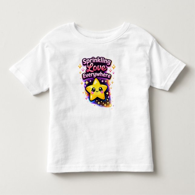 Sprinkling Love Everywhere 3– Cute Toddler Gir T-Shirt (Front)