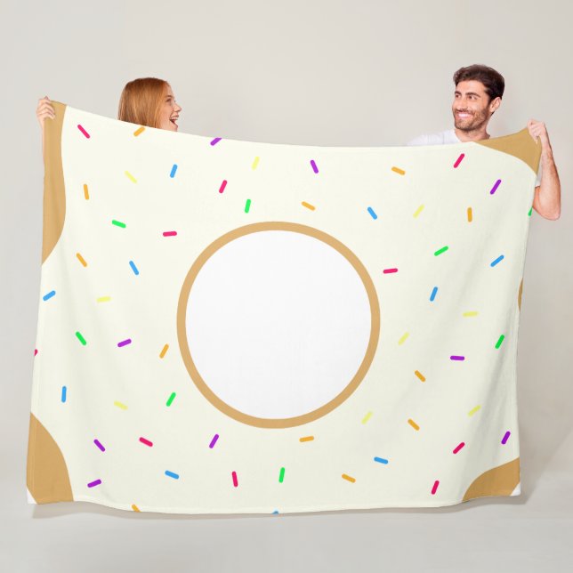Sprinkly Doughnut Fleece Blanket (In Situ)