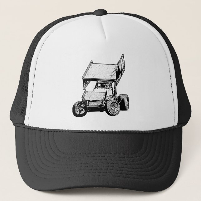 Sprint Car 1 Trucker Hat (Front)