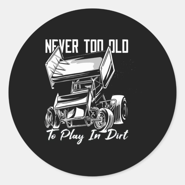 Sprint Car Classic Round Sticker (Front)