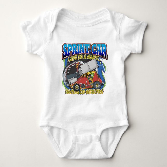 Sprint Car Life Baby Bodysuit (Front)