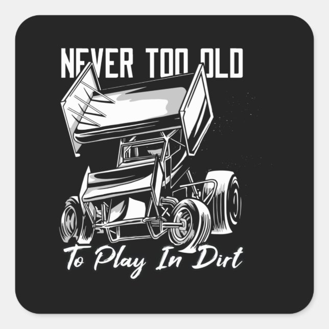 Sprint Car Square Sticker (Front)