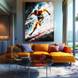 Sprint Champion - Dynamic Sports Art Track & Field Canvas Print