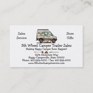Sprinter Camper Van RV happy camper Business Card