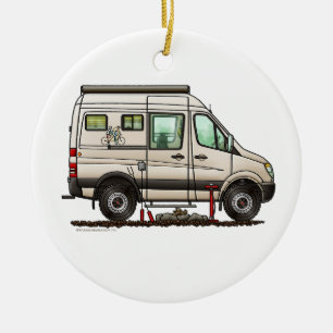Sprinter Camper Van RV happy camper Ceramic Tree Decoration