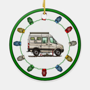 Sprinter Camper Van RV happy camper Ceramic Tree Decoration