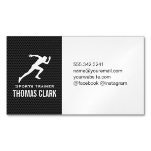 Sprinter   Sports Trainer (carbon pattern) Magnetic Business Card
