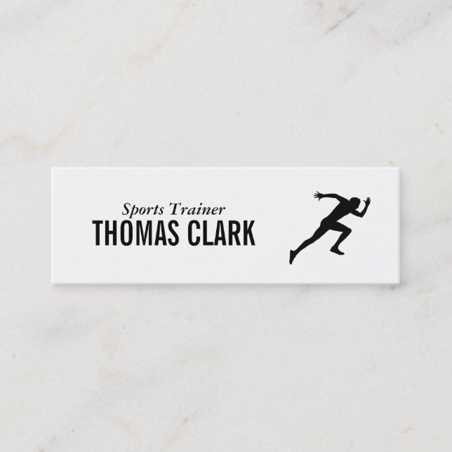 Sprinter | Sports Trainer Mini Business Card (Front)