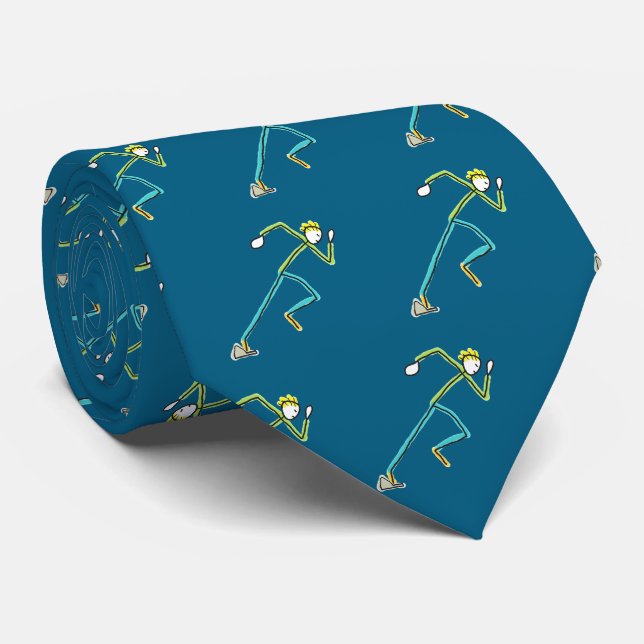 Sprinter Stickman Tie (Rolled)