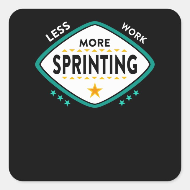 Sprinting Design for a Sprinter Square Sticker (Front)