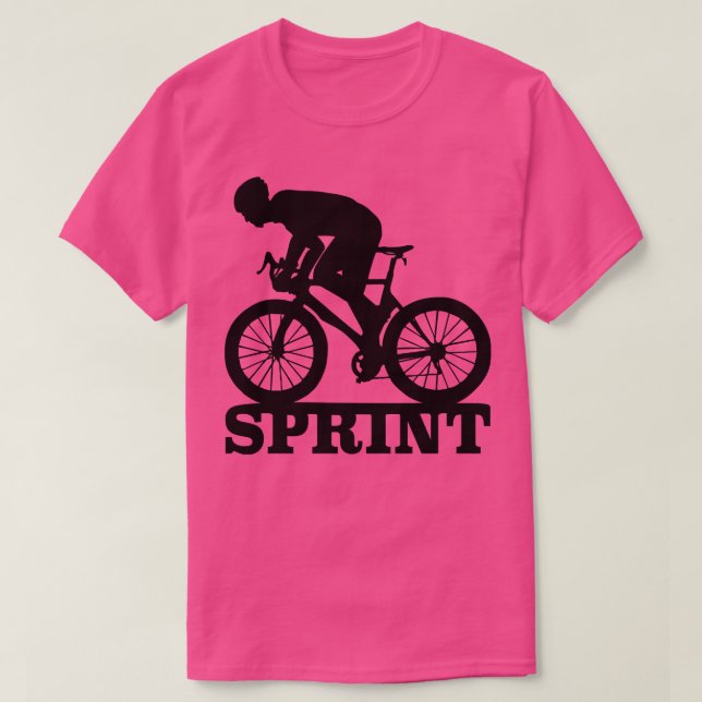 Sprinting Road Cycle Cycling T-Shirt (Design Front)