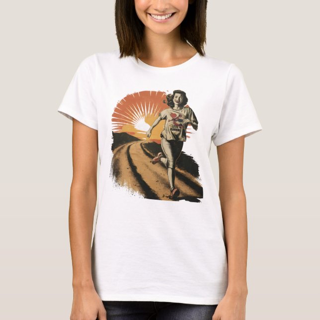 Sprinting Through Dusty Trails T-Shirt (Front)
