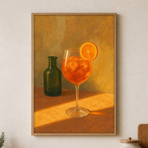 Spritz at Golden Hour Watercolour Poster