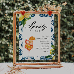 Spritz Bar Lemon Positano Bridal Shower Sign