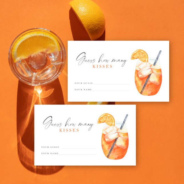 Spritz Bridal shower Guess how many kisses Enclosure Card (Creator Uploaded)