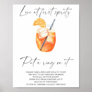 Spritz bridal shower - put a ring on it game poster