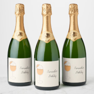 Spritz Bubbly Cocktail Birthday Party Sparkling Wine Label