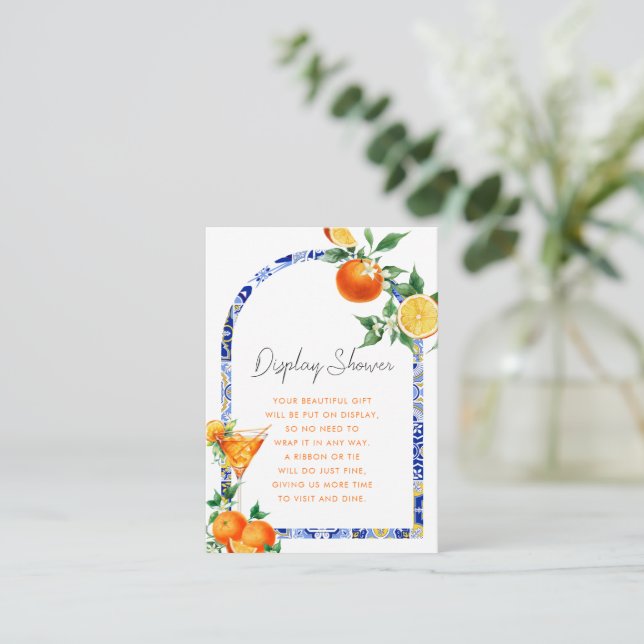 Spritz Mediterranean Arch Bridal Display Shower Enclosure Card (Standing Front)