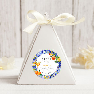 Spritz Mediterranean Arch Bridal Shower Classic Round Sticker