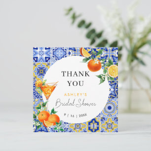 Spritz Mediterranean Arch Bridal Shower Thank You Card