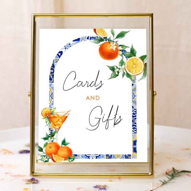 Spritz Mediterranean Bridal Shower Cards and Gifts Poster (Creator Uploaded)