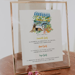 Spritz Station   Pet Portrait Drink Wedding Bar Poster