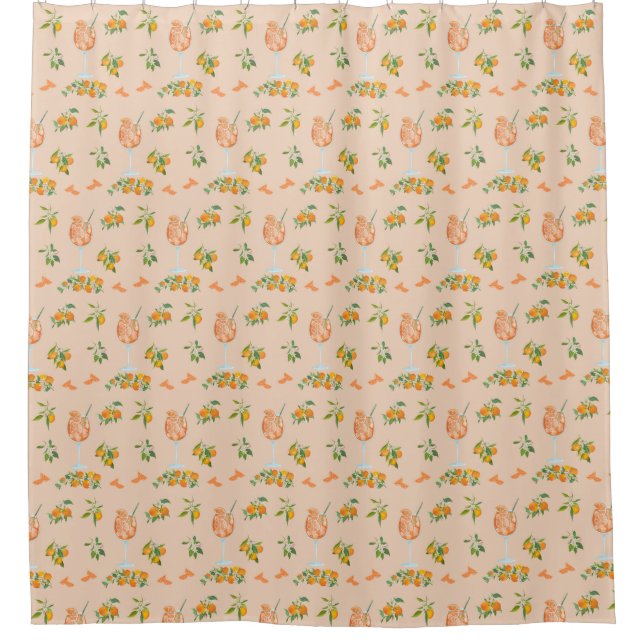 Spritz Summer Birthday Shower Curtain (Front)