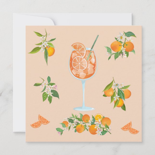 Spritz Summer Birthday Thank You Card (Front)