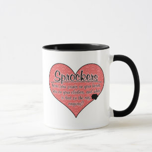 Sprocker Paw Prints Dog Humour Mug