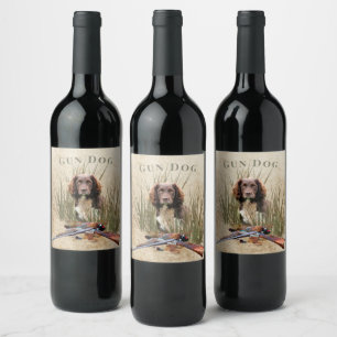 Sprocker Spaniel Wine Label