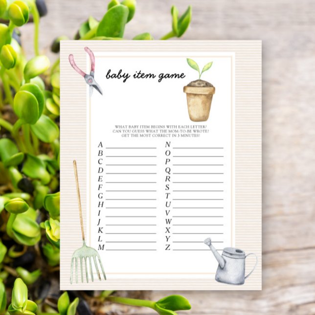 Sprout Baby Item Game. Baby Shower Game (Creator Uploaded)