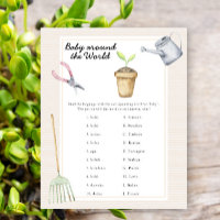 Sprout baby shower - baby around the world game