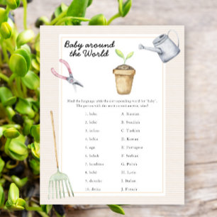 Sprout baby shower - baby around the world game