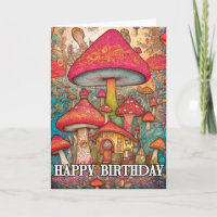 Sprouting Forest Mushroom Illustration