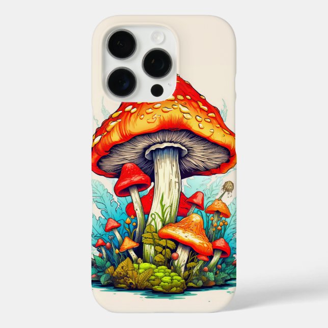 Sprouting Wild Forest Mushrooms Case-Mate iPhone Case (Back)