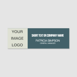 Spruce Blue Green Company Logo Employee Name Title Tag