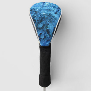 Spruce branches covered with snow & frost crystals golf head cover